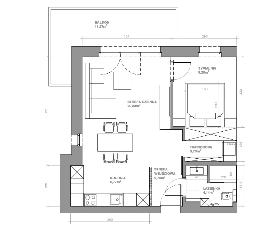 Apartament Fala w Pogorzelicy - Plan 