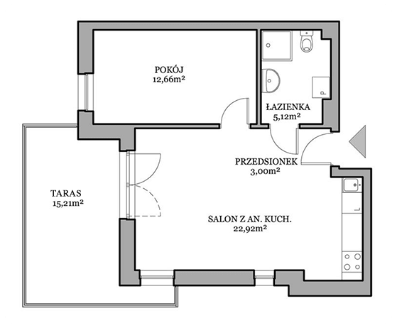 Plan Apartamentu Bryza w Pogorzelicy