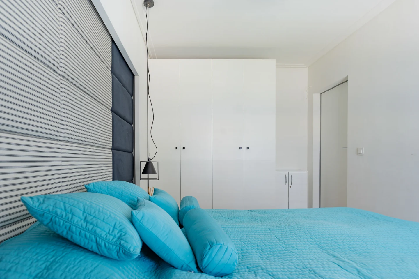 Sypialnia w apartamencie Blue Baltic