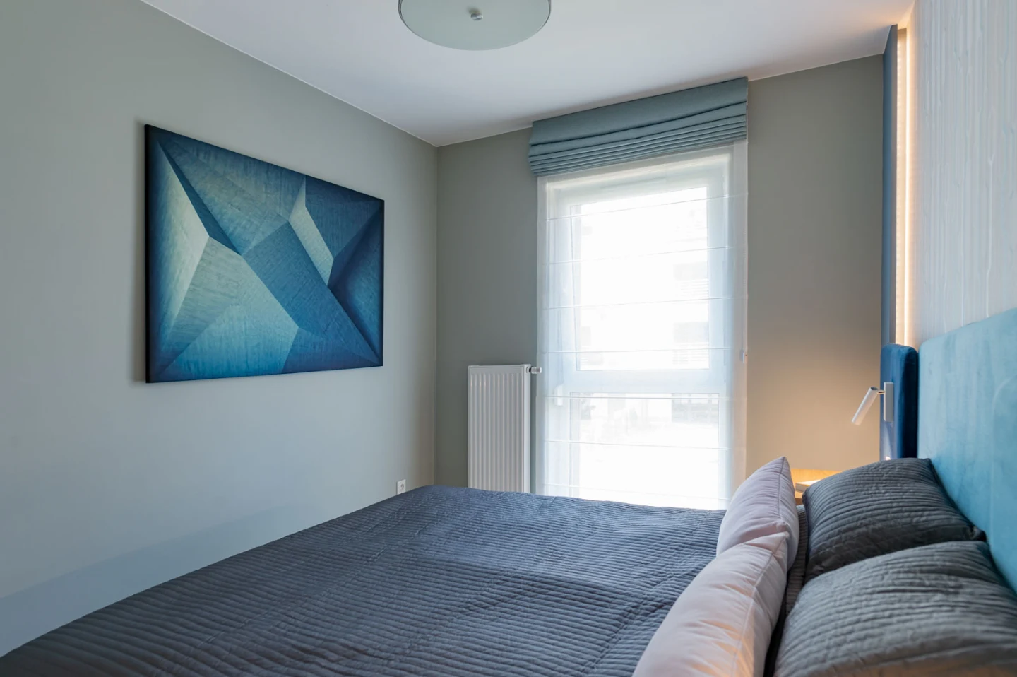 Apartament w Pogorzelicy - Sypialnia Blue Baltic